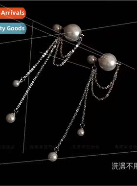 New Korea front back beads long tassel multi-layer girlfrien