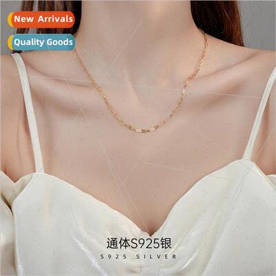 S925 silver ins simple cross chain necklace hip hop 2020 new