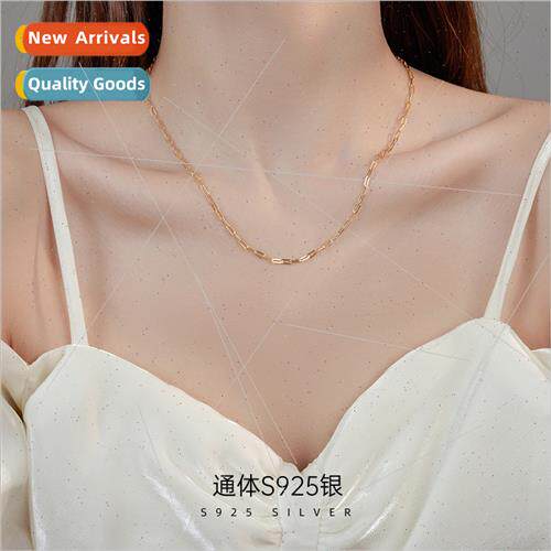 S925 silver ins simple cross chain necklace hip hop 2020 new