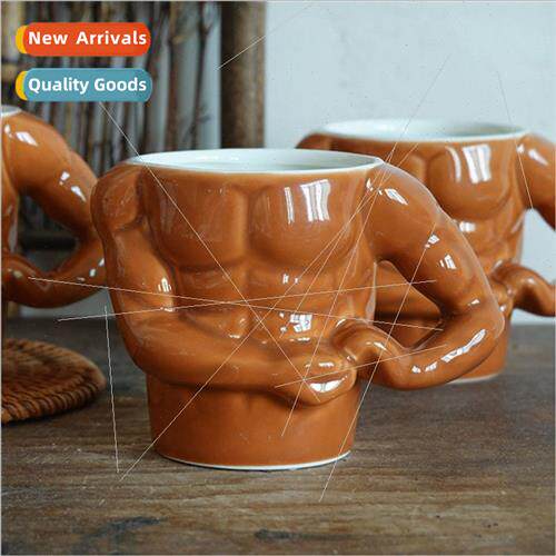 Ceramic mugs quirky fun slugger muscle water cup home breakf