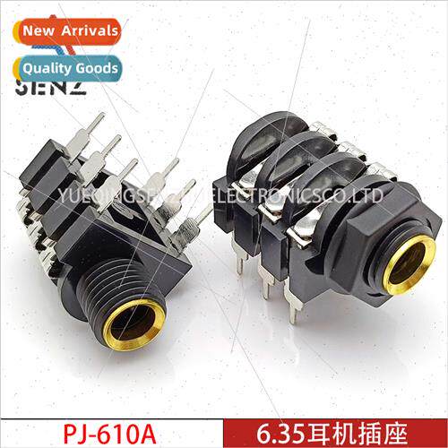 6.35mm headphone socket PJ-610A high six-pin yellow port dua