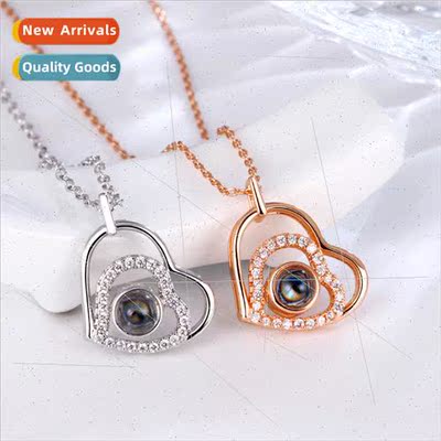 Europe 100 Languages I Love You Necklace Nano Projection Pen