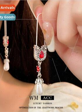 Diamond drop pearl irregular earhooks fashion hundred match