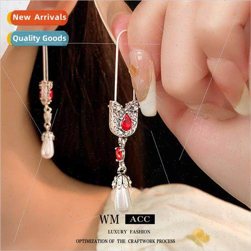 Diamond drop pearl irregular earhooks fashion hundred match