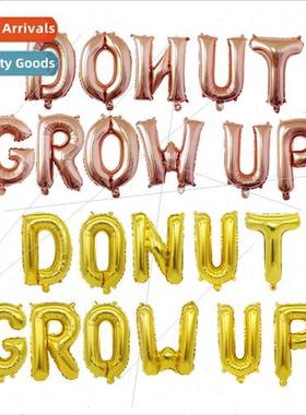 Summer Donut Party Monogram Balloon Set donut grow up Alumin