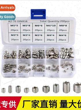 200pcs 304 hexagon socket set screws wh concave ends