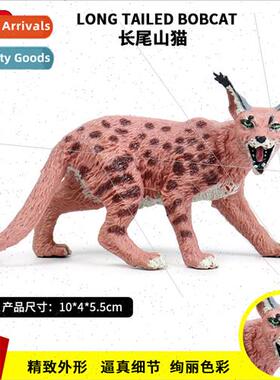 Model toys lynx long-tailed bobcat children plastic static m