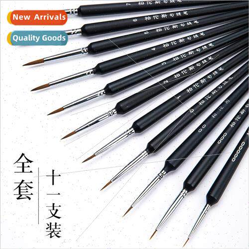 Black rod nylon hook brush art student acrylic gouache oil p