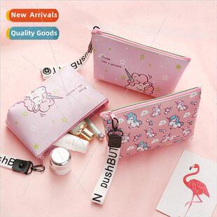 Korea unicorn cosmetic bag organizer bag large capacy carry-