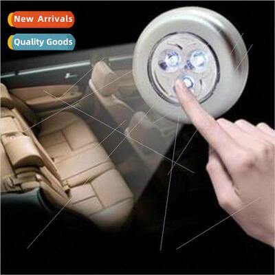 Creative round touch light 3LED press light car wh pat light