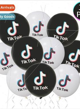 tik tok party decoration latex balloon birthday theme party