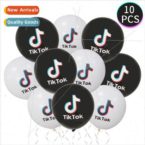 tik tok party decoration latex balloon birthday theme party