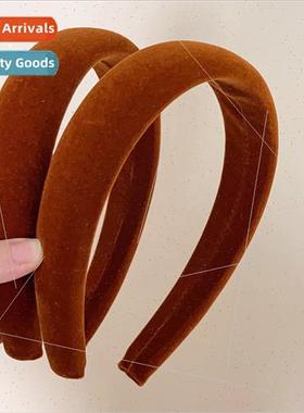 Koreahigh cranial top Merad pumpkin color velvet hair bfemal