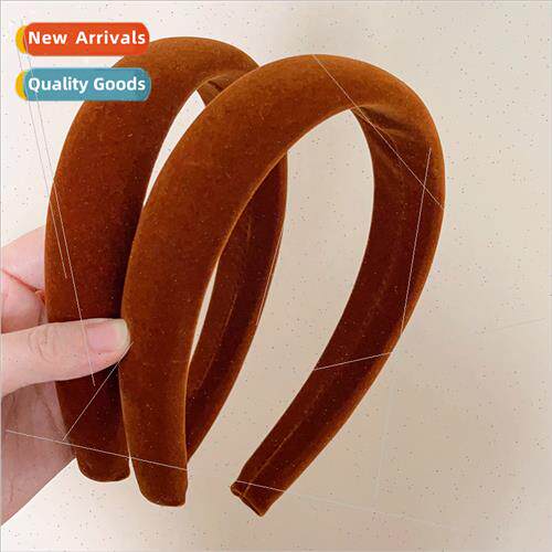 Koreahigh cranial top Merad pumpkin color velvet hair bfemal