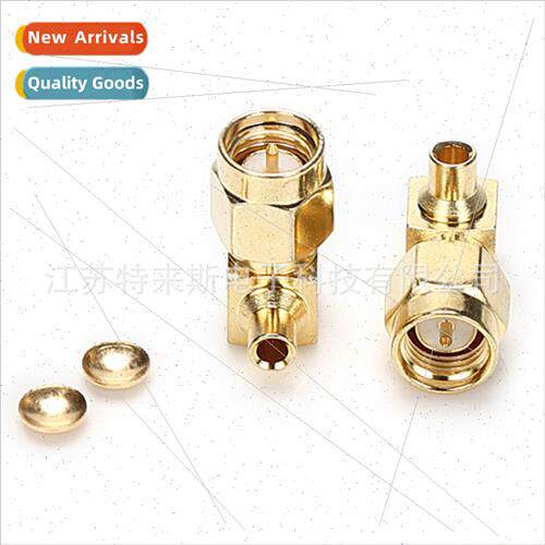 SMA-JWB2 curved male header male pin to RG405 semi-steel wir