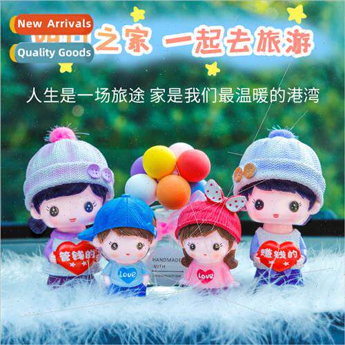 Creative car accessories ornament car perfume bobblehead dol - 实物图