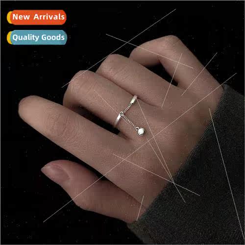 Trans beads tassel tassel plain ring simple open finger ring
