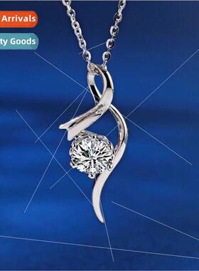 At First ght One Carat D Color Moissane Necklace Women Hundr