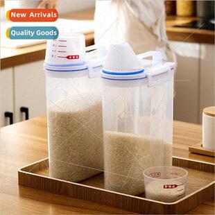 Plastic Bucket Rice Stora Sealed Jar Kchen Japan