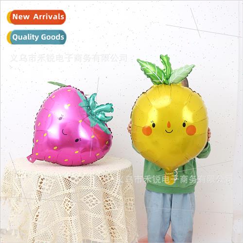 New modeling fru aluminum film balloon smile strawberry smil