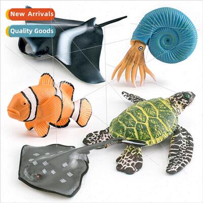 Manta ray fish big green turtle clown fish nautilus sting ra