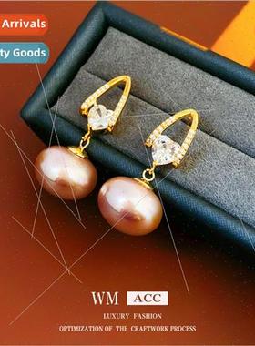 zirconia oval pearl stud earrings vintage earrings work