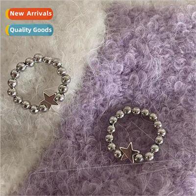 New Korea generation star beaded elastic ring men women coup