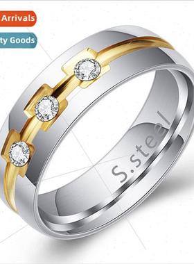 Korea ins fashion diamonds gold silver two-color plating tan