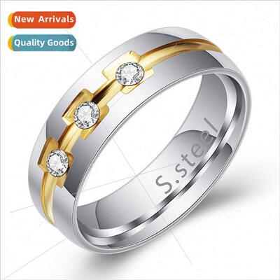 Korea ins fashion diamonds gold silver two-color plating tan