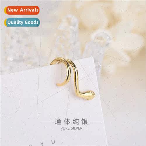 s925 silver creative small snake earrings wh diamonds cute a