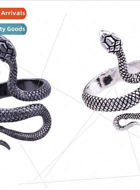 Europe Vintage Twisted Snake Ring che Alloy Spir Snake Ring