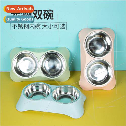 Pet Bowl Dog Bowl Cat Bowl All-in-One Drinking Cat Food Bowl