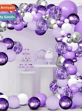 Purple balloon garlcombo set birthday party decoration decor