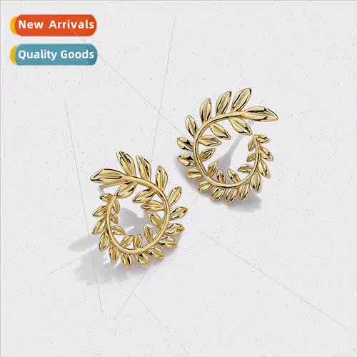 S925 silver wheat earrings female Europe cold wind hundred w