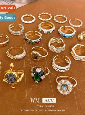 Portra Snake Open End Ring che Index Finger Ring Gold Color