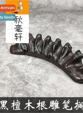 Solid Wooden Brush Holder Ebony Root Carving Brush Holder Br