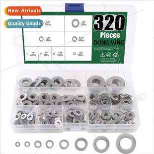 320pcs US flat washer o-ring gasket set 304 inch metal flat