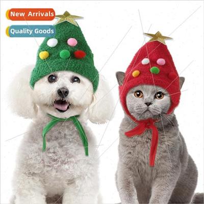 Pet Hat Dog Christmas Headgear Christmas Tree Shape Hat Cat
