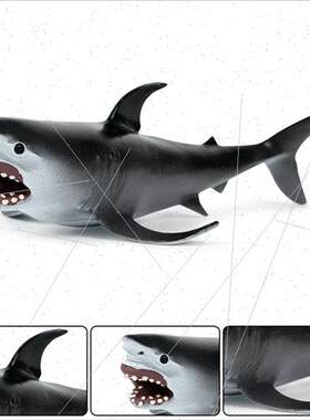 Marine life animal shark toy model megalodon shark piranha s