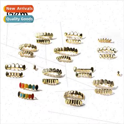 Gold Braces HIPHOP Electroplated Glossy Braces Hip Hop Jewel