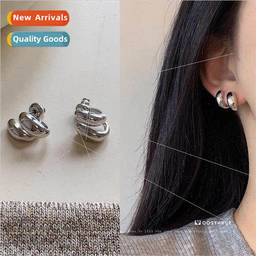 C metal water drop beanies front back hanging earrings ins n