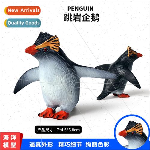 model rockhopper penguin Crested penguin model children toys