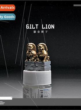 1:64 resin gilt lion simulation miniature model stable scene
