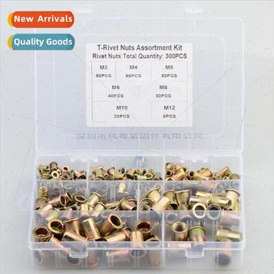 300pcsM3M4M5M6M8M10M12 color zinc plated vertical flat head