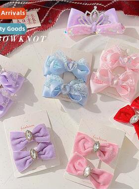 hair clips2 sets cartoon cute baby girl children hair card b