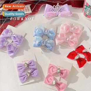 hair clips2 sets cartoon cute baby girl children hair card b