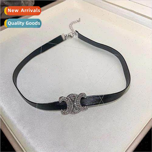 Black choker collar sense necklace niche collarbone chain fe