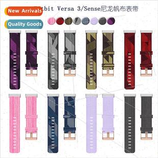 Fs Fb Versa3/Sense Nylon WristbCanvas Replacement Strap Vers