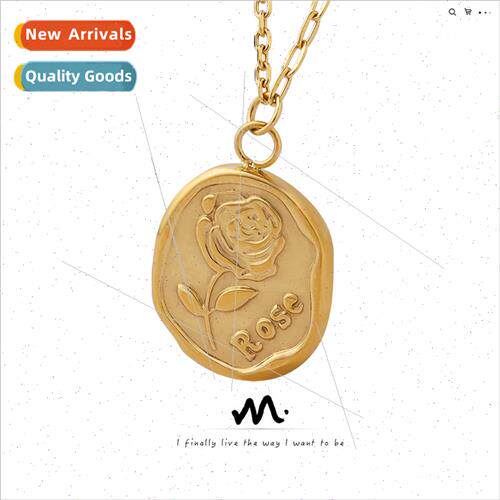 Europe round sign rose fantasy collarbone chain niche tanium