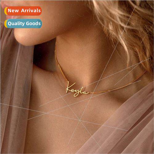 Stainless Steel Name Necklace Fashion Gold Plated Necklace C